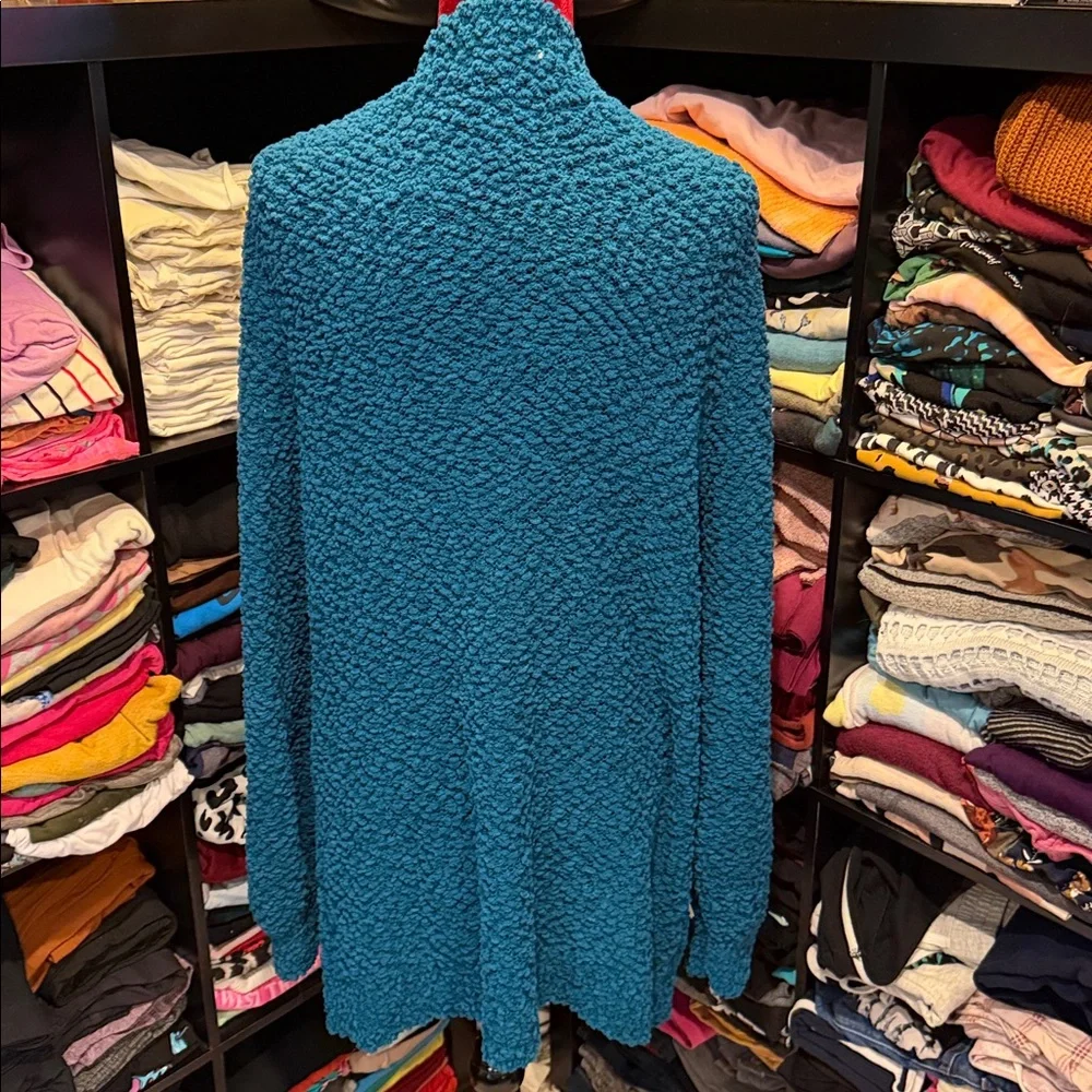 #83. Zenana Outfitters Teal popcorn Textured Sweater xl - Picture 8 of 8